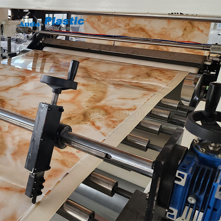 Anda linha de produção de folhas de mármore em PVC