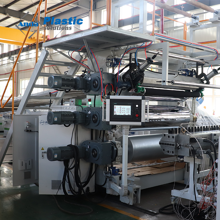 Anda linha de produção de folhas de mármore em PVC
