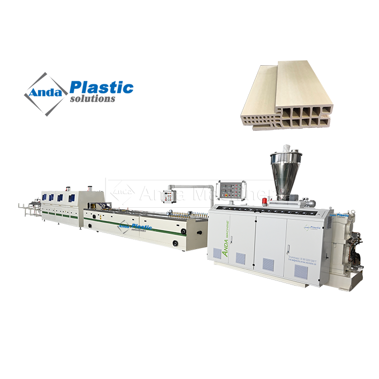 Fabricantes de molduras da porta WPC Fabricantes de molduras WPC Fazendo a máquina da moldura da porta WPC Linha de produção