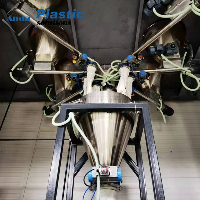 Sistema automático de dosagem e pesagem multicomponentes de aditivos de PVC