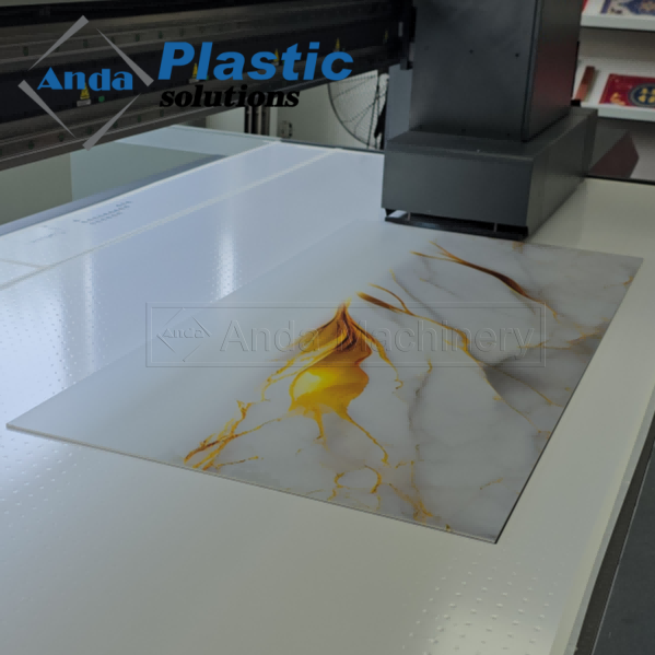 Impressora digital plana de folha de mármore UV